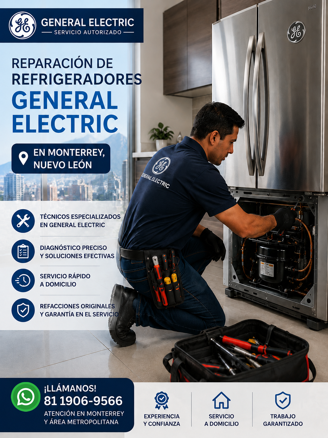 REPARACION DE REFRIGERADORES GENERAL ELECTRIC EN MONTERREY